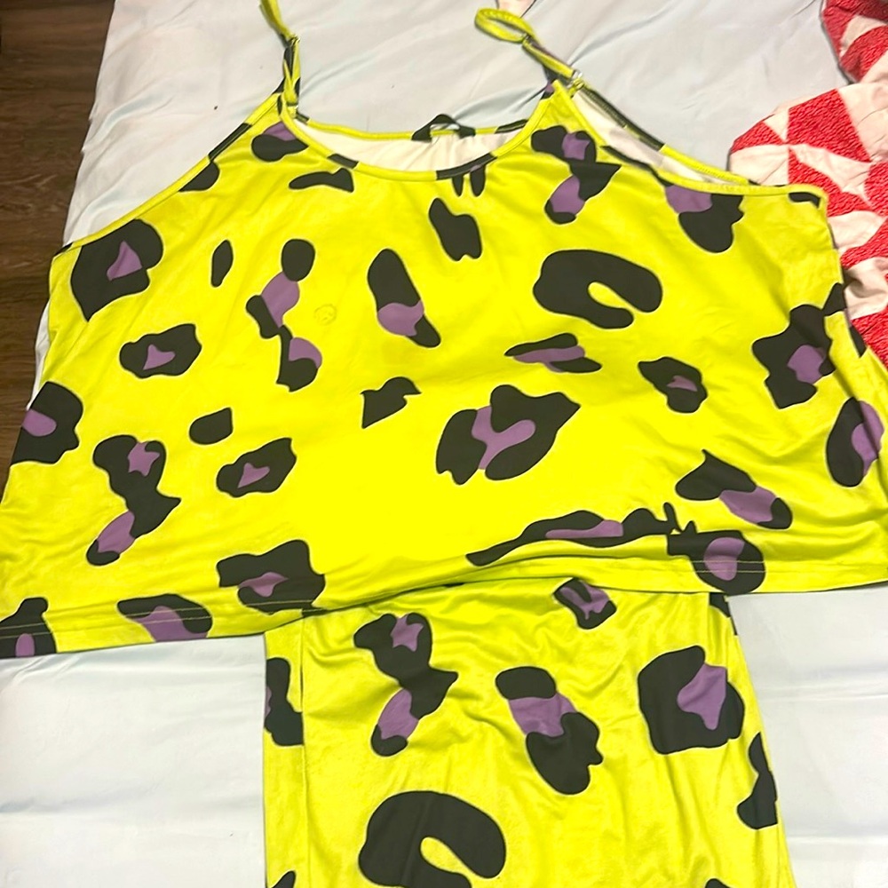 Plus size pajama set with long pants
